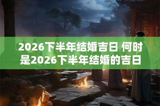 2026下半年结婚吉日 何时是2026下半年结婚的吉日 2026下半年结婚吉日 何时是2026下半年结婚的吉日