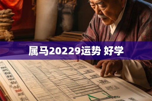 属马20229运势 好学