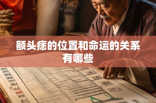 额头痣的位置和命运的关系有哪些