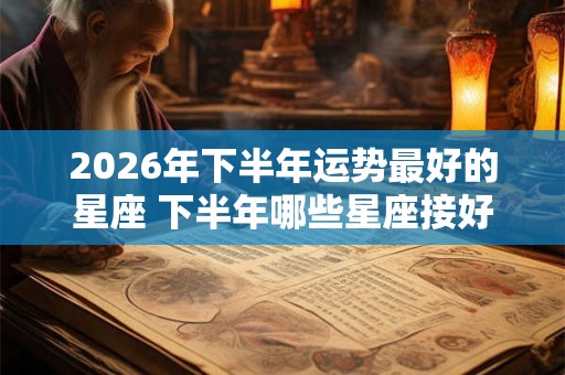 2026年下半年运势最好的星座 下半年哪些星座接好运