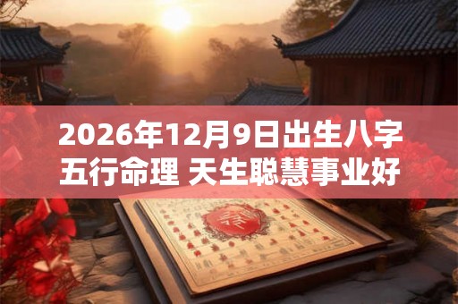 2026年12月9日出生八字五行命理 天生聪慧事业好