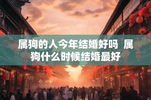 属狗的人今年结婚好吗  属狗什么时候结婚最好