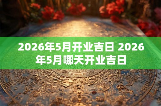 2026年5月开业吉日 2026年5月哪天开业吉日