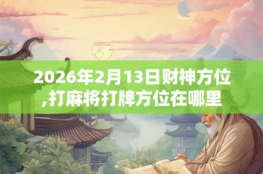2026年2月13日财神方位,打麻将打牌方位在哪里 2026年2月13日财神方位,打麻将打牌方位在哪里