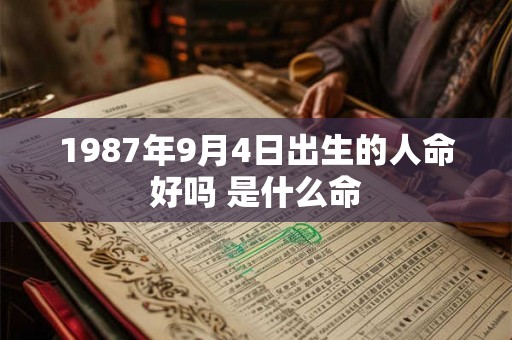 1987年9月4日出生的人命好吗 是什么命