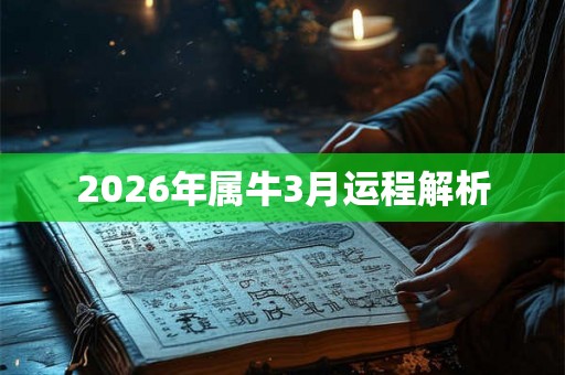 2026年属牛3月运程解析