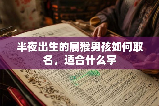 半夜出生的属猴男孩如何取名，适合什么字