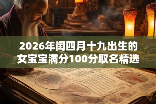2026年闰四月十九出生的女宝宝满分100分取名精选！