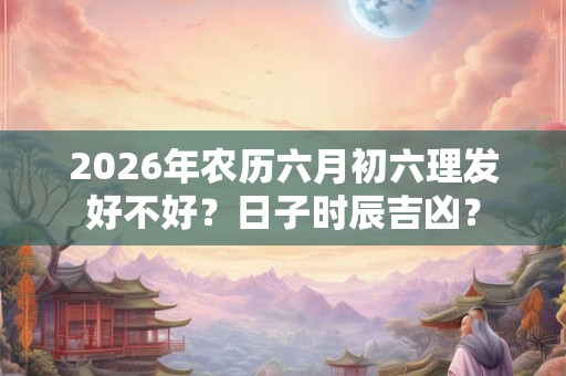2026年农历六月初六理发好不好?日子时辰吉凶? 2026年农历六月初六理发好不好?日子时辰吉凶?