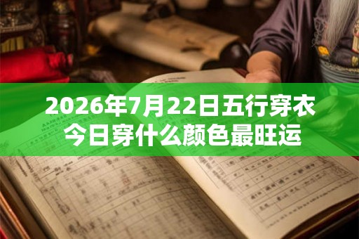 2026年7月22日五行穿衣 今日穿什么颜色最旺运