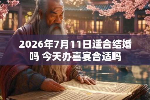 2026年7月11日适合结婚吗 今天办喜宴合适吗 2026年7月11日适合结婚吗 今天办喜宴合适吗