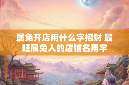 属兔开店用什么字招财 最旺属兔人的店铺名用字