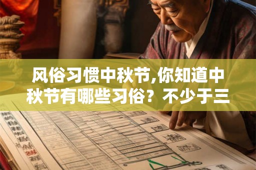 风俗习惯中秋节,你知道中秋节有哪些习俗？不少于三个。