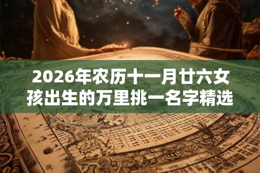 2026年农历十一月廿六女孩出生的万里挑一名字精选