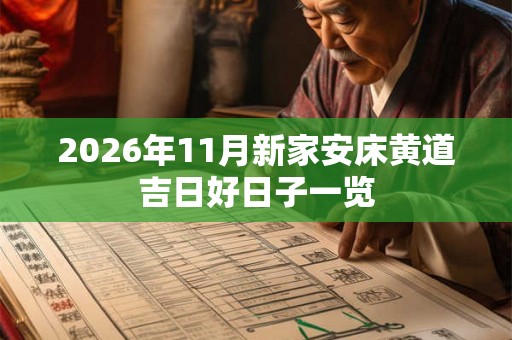 2026年11月新家安床黄道吉日好日子一览