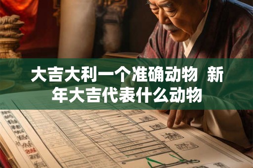 大吉大利一个准确动物  新年大吉代表什么动物