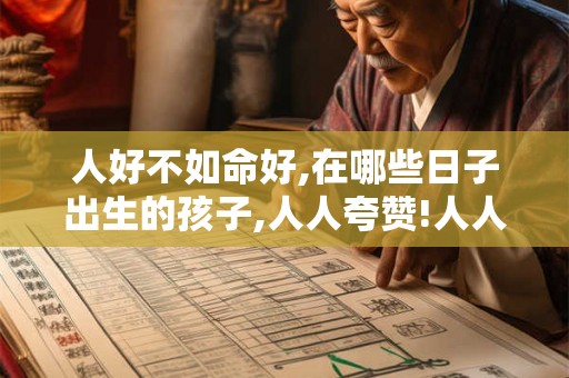 人好不如命好,在哪些日子出生的孩子,人人夸赞!人人羡慕! 人好不如命好,在哪些日子出生的孩子,人人夸赞!人人羡慕!