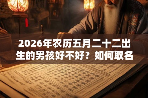 2026年农历五月二十二出生的男孩好不好？如何取名？