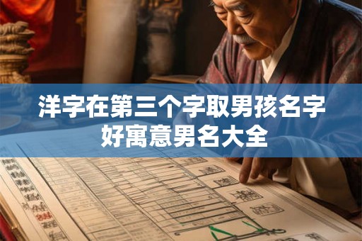 洋字在第三个字取男孩名字 好寓意男名大全 洋字在第三个字取男孩名字 好寓意男名大全