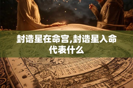 封诰星在命宫,封诰星入命代表什么