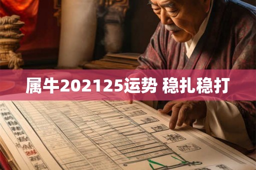 属牛202125运势 稳扎稳打