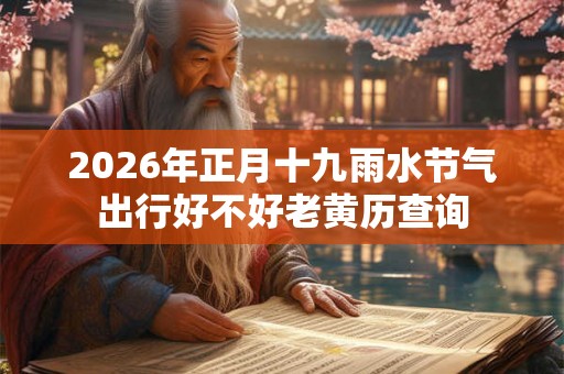 2026年正月十九雨水节气出行好不好老黄历查询
