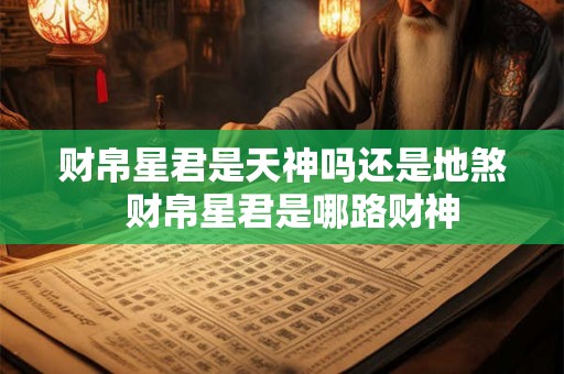 财帛星君是天神吗还是地煞  财帛星君是哪路财神