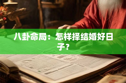 八卦命局：怎样择结婚好日子？