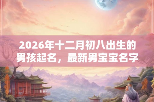 2026年十二月初八出生的男孩起名，最新男宝宝名字大全