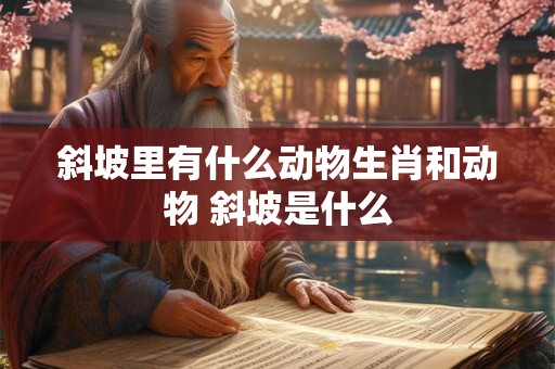 斜坡里有什么动物生肖和动物 斜坡是什么