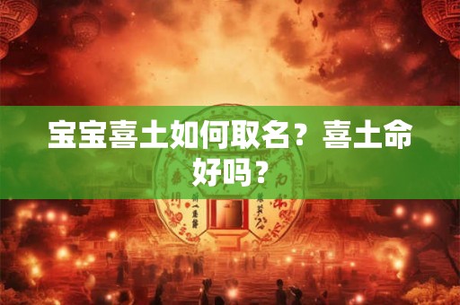 宝宝喜土如何取名？喜土命好吗？