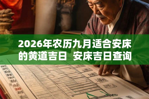 2026年农历九月适合安床的黄道吉日  安床吉日查询
