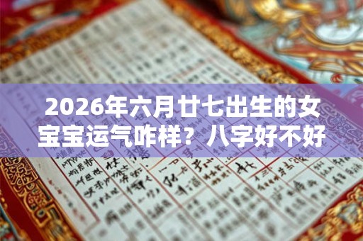 2026年六月廿七出生的女宝宝运气咋样？八字好不好