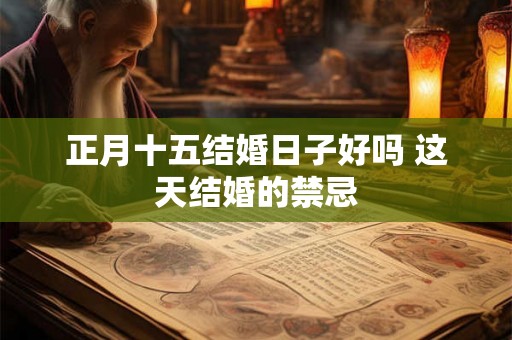 正月十五结婚日子好吗 这天结婚的禁忌 正月十五结婚日子好吗 这天结婚的禁忌