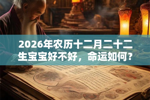 2026年农历十二月二十二生宝宝好不好，命运如何？