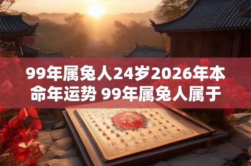 99年属兔人24岁2026年本命年运势 99年属兔人属于什么命