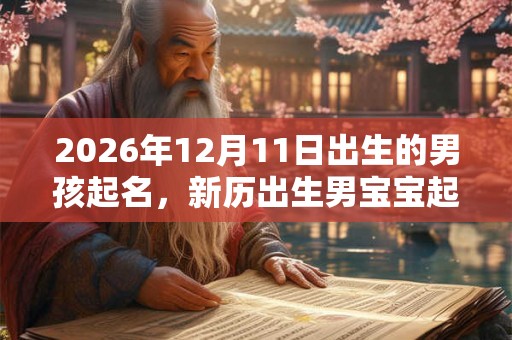 2026年12月11日出生的男孩起名，新历出生男宝宝起名
