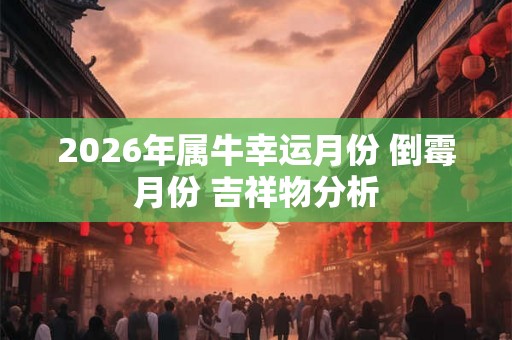 2026年属牛幸运月份 倒霉月份 吉祥物分析