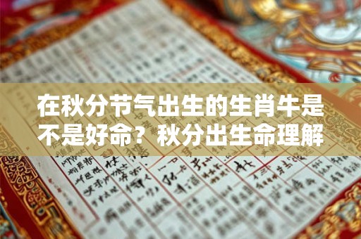 在秋分节气出生的生肖牛是不是好命？秋分出生命理解析