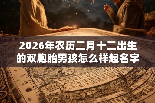 2026年农历二月十二出生的双胞胎男孩怎么样起名字