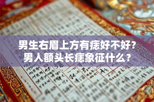 男生右眉上方有痣好不好？男人额头长痣象征什么？