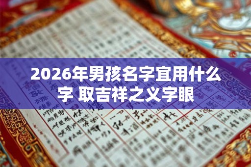 2026年男孩名字宜用什么字 取吉祥之义字眼