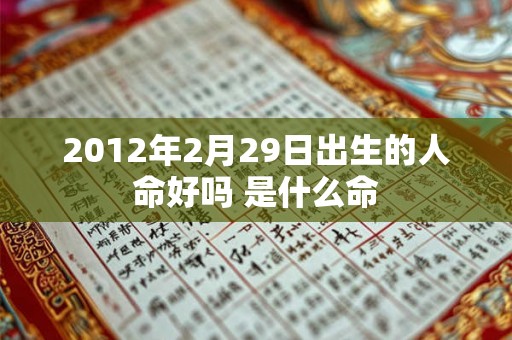 2012年2月29日出生的人命好吗 是什么命