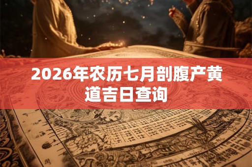 2026年农历七月剖腹产黄道吉日查询 2026年农历七月剖腹产黄道吉日查询