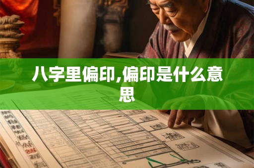 八字里偏印,偏印是什么意思