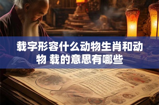 载字形容什么动物生肖和动物 载的意思有哪些