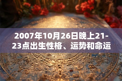 2007年10月26日晚上21-23点出生性格、运势和命运