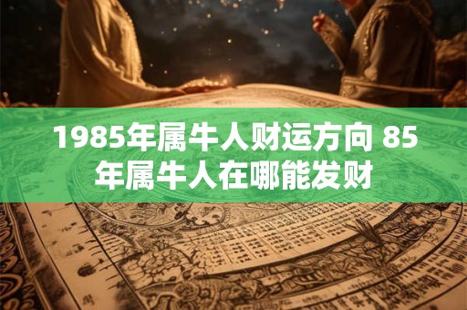 1985年属牛人财运方向 85年属牛人在哪能发财