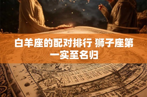 白羊座的配对排行 狮子座第一实至名归