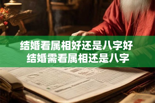 结婚看属相好还是八字好 结婚需看属相还是八字